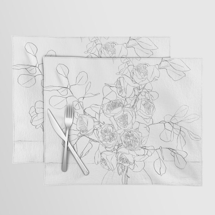 Beautiful Bouquet Line Placemat Gallery Image 1