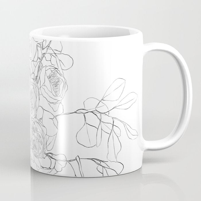 Beautiful Bouquet Line Coffee Mug Gallery Image 1