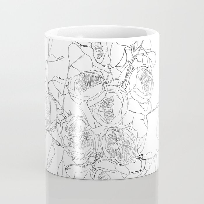 Beautiful Bouquet Line Coffee Mug Gallery Image 4