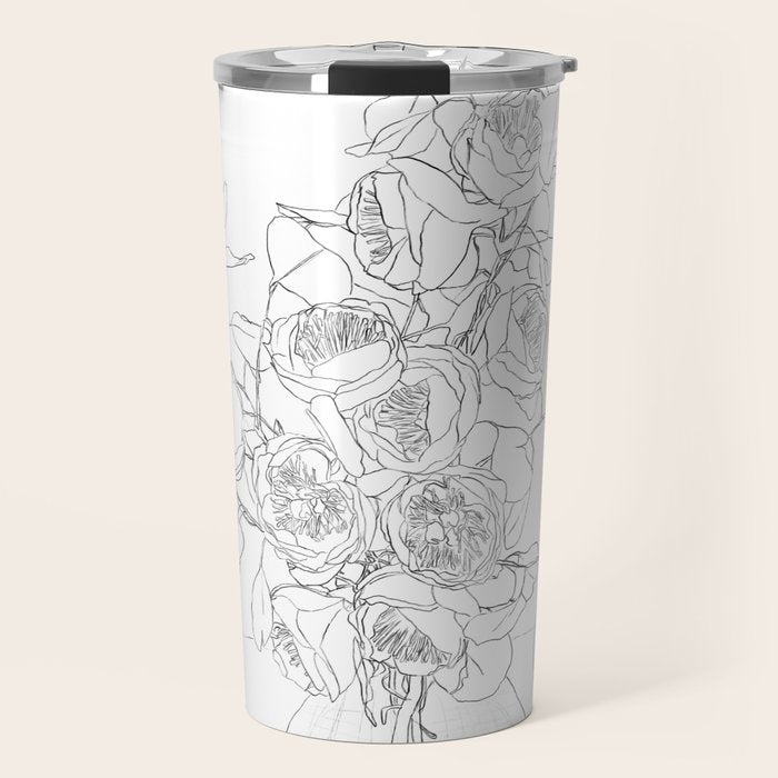 Beautiful Bouquet Line Travel Mug Gallery Image 1