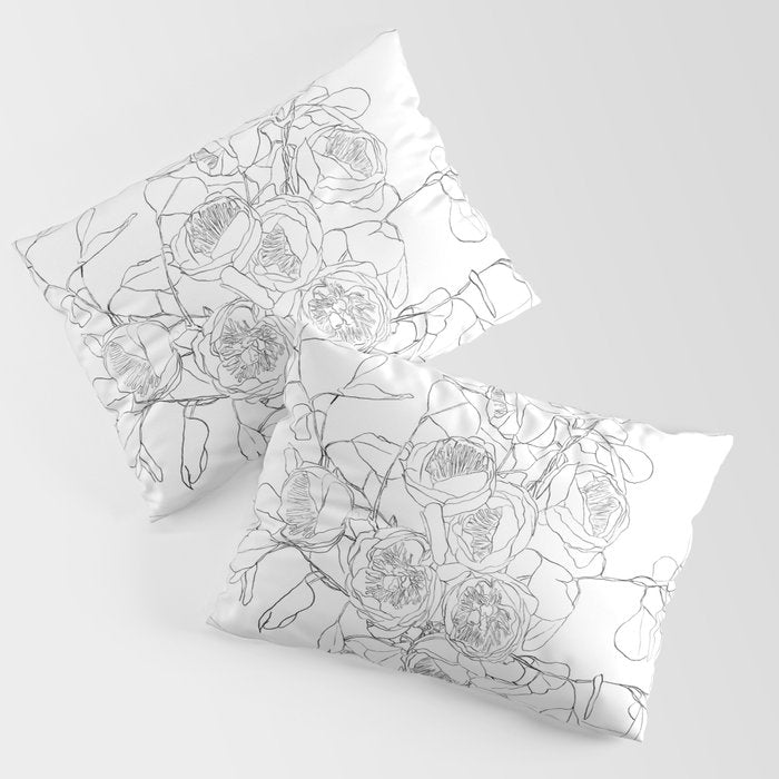 Beautiful Bouquet Line Pillow Sham Gallery Image 3