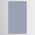 Blue tile brushstroke pattern Tablecloth Gallery Image 2