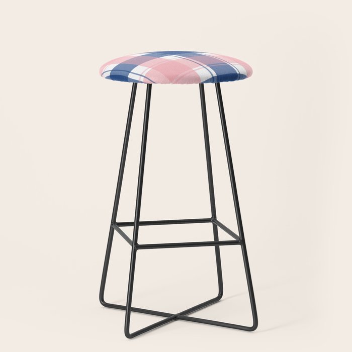 Soft Tones Grid Fusion Stool Gallery Image 1