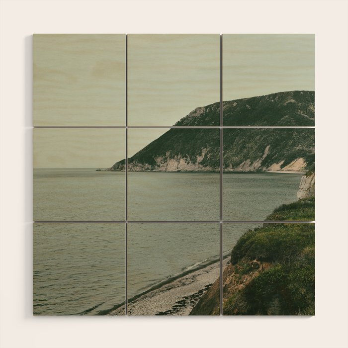 Wilderness - mountains and sea photograph Wood Wall Art Gallery Image 1
