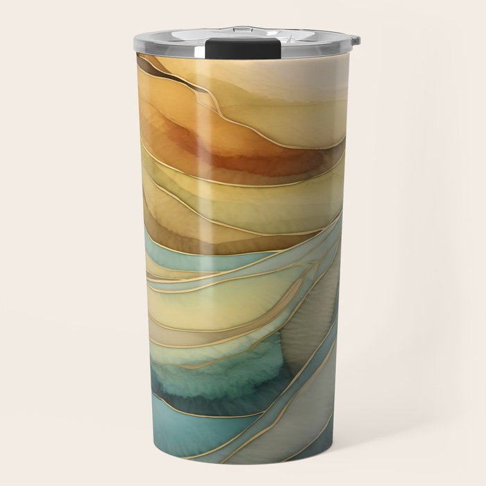 Landscape of Oceanic Rhythm Travel Mug Gallery Image 1