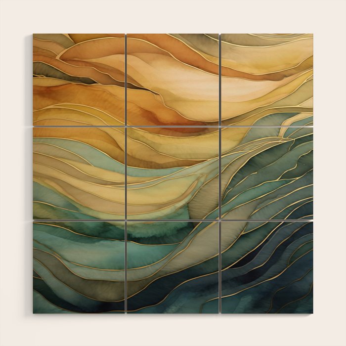 Landscape of Oceanic Rhythm Wood Wall Art Gallery Image 1