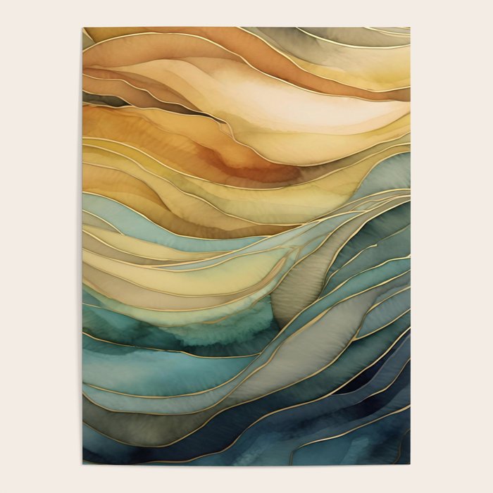 Landscape of Oceanic Rhythm Poster Gallery Image 1