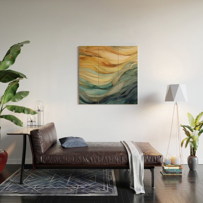 Landscape of Oceanic Rhythm Wood Wall Art Gallery Image 2