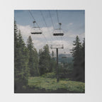 Forest Chairlift Throw Blanket Gallery Image 2