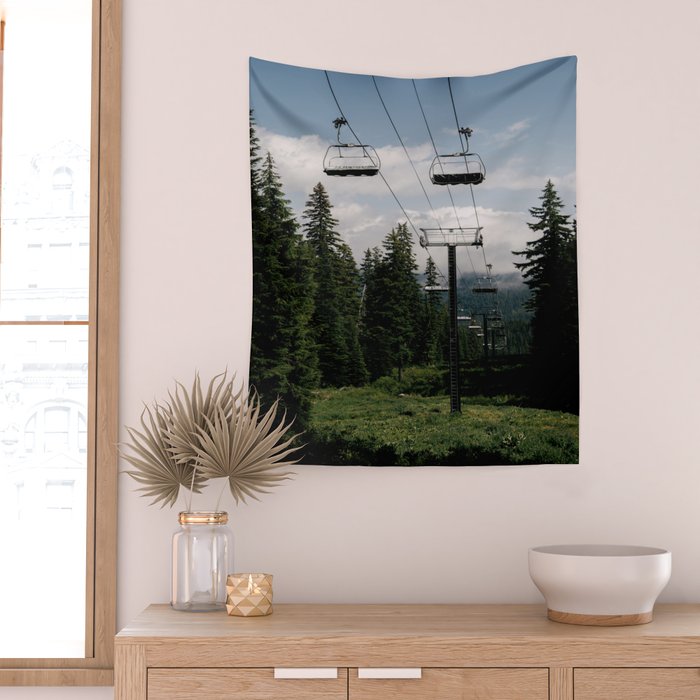 Forest Chairlift Wall Tapestry Gallery Image 2