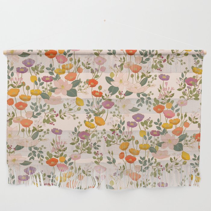 Botanical Cloisonne Garden Cream Wall Hanging Gallery Image 1