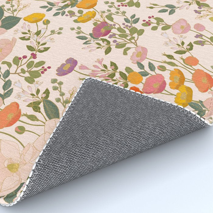 Botanical Cloisonne Garden Cream Rug Gallery Image 4