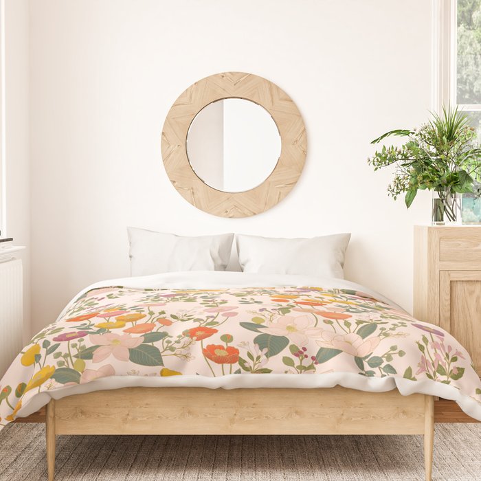 Botanical Cloisonne Garden Cream Duvet Cover Gallery Image 3