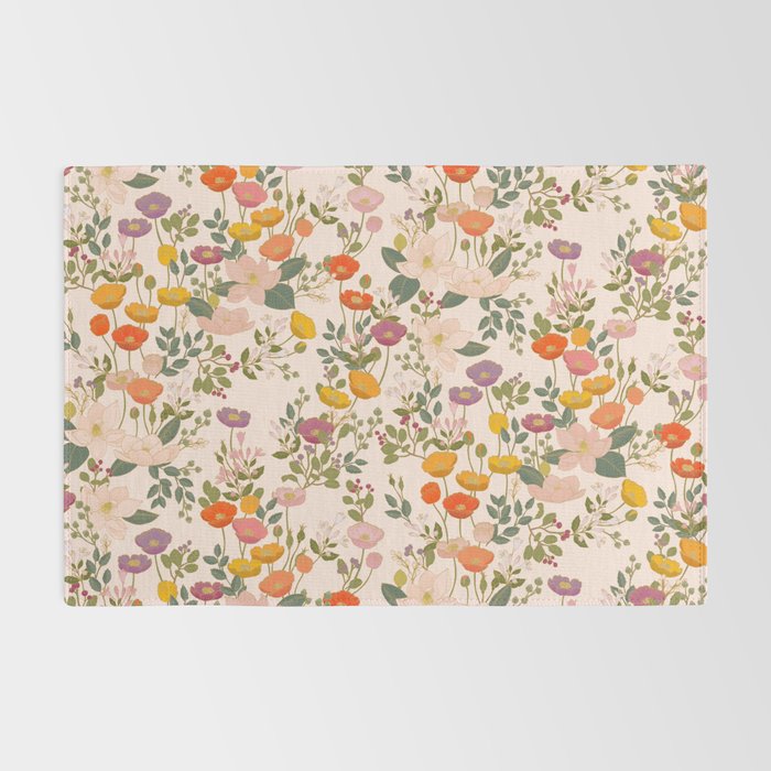 Botanical Cloisonne Garden Cream Rug Gallery Image 2