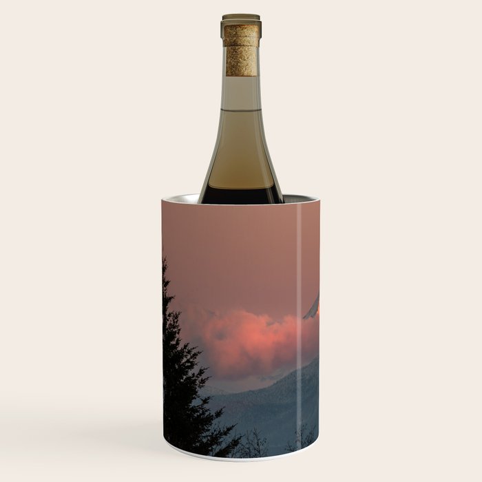 Mount Hood Pastel Sunset - Nature Photography Wine Chiller Gallery Image 2