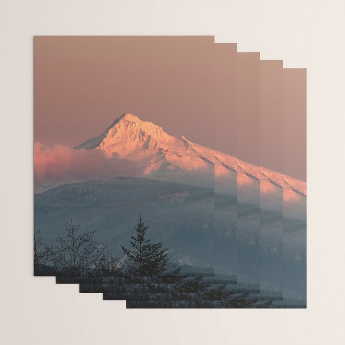 Mount Hood Pastel Sunset - Nature Photography Wrapping Paper Gallery Image 3