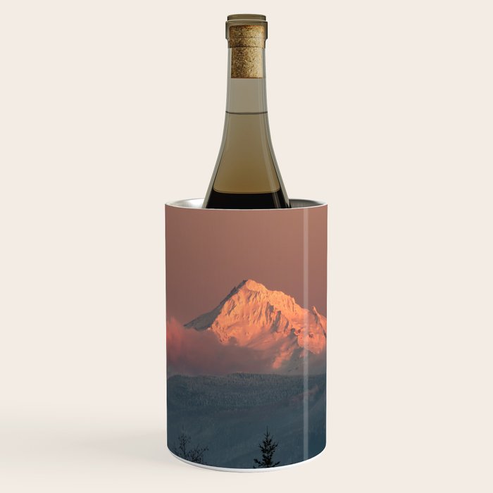 Mount Hood Pastel Sunset - Nature Photography Wine Chiller Gallery Image 1