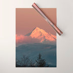 Mount Hood Pastel Sunset - Nature Photography Wrapping Paper Gallery Image 1