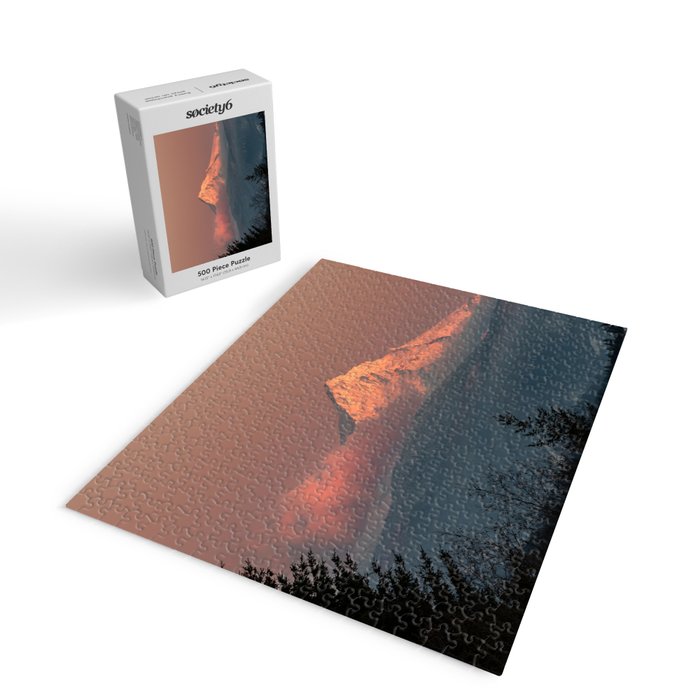 Mount Hood Pastel Sunset - Nature Photography Jigsaw Puzzle Gallery Image 2