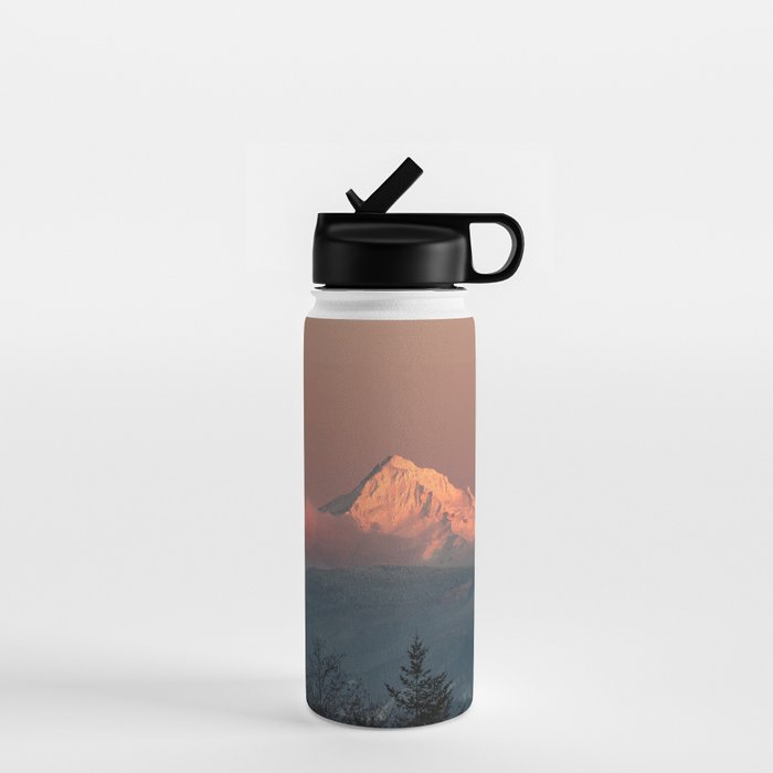 Mount Hood Pastel Sunset - Nature Photography Water Bottle Gallery Image 1