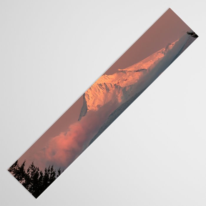 Mount Hood Pastel Sunset - Nature Photography Table Runner Gallery Image 3