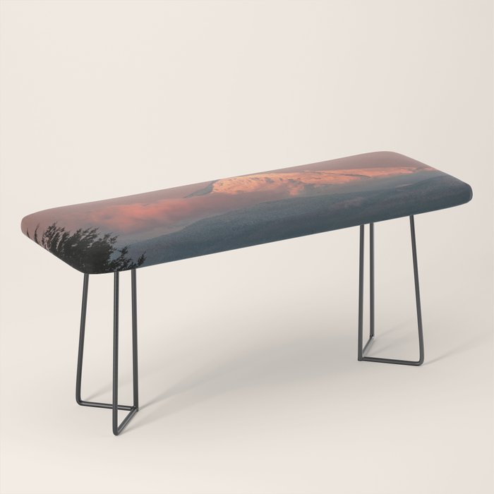 Mount Hood Pastel Sunset - Nature Photography Bench Gallery Image 1