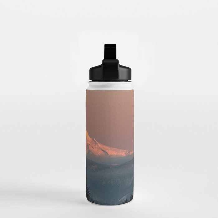 Mount Hood Pastel Sunset - Nature Photography Water Bottle Gallery Image 2