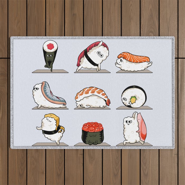 Sushi Yoga Outdoor Rug Gallery Image 1