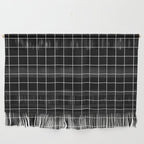Grid Pattern Line Stripe Black and White Minimalist Geometric Stripes Lines Drawing Wall Hanging Gallery Image 1