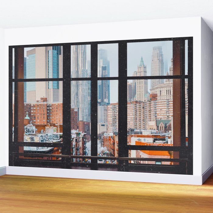 New York City Window Wall Mural Gallery Image 2