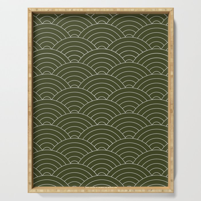 Waves (Olive) Serving Tray Gallery Image 1