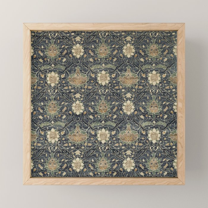 William Morris Vintage Montreal Indigo Slate Mini Art Print Gallery Image 1