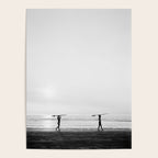 Surfer couple | Wanderlust photography of surfer couple | Coastal wall art. Poster Gallery Image 4