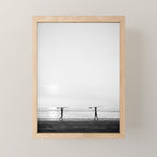 Surfer couple | Wanderlust photography of surfer couple | Coastal wall art. Mini Art Print Gallery Image 1