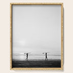 Surfer couple | Wanderlust photography of surfer couple | Coastal wall art. Serving Tray Gallery Image 1
