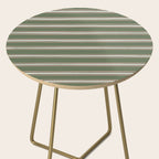 Triple Stripe Pattern Muted Green, Cream, Pink Side Table Gallery Image 2