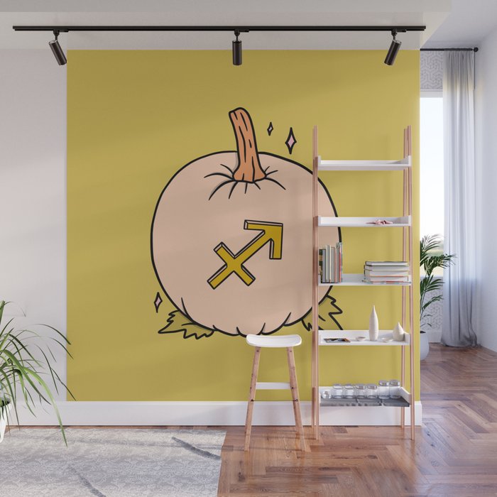 Sagittarius Pumpkin Wall Mural Gallery Image 1