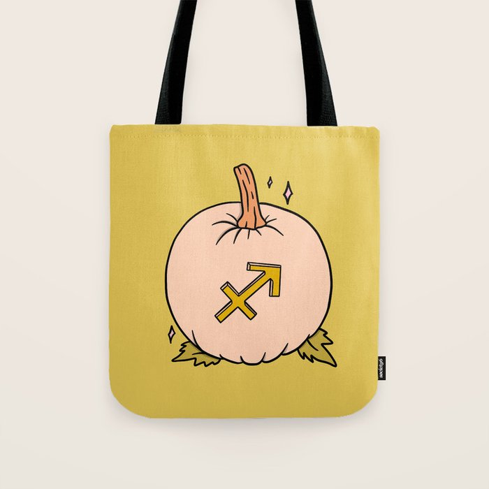 Sagittarius Pumpkin Tote Bag Gallery Image 1
