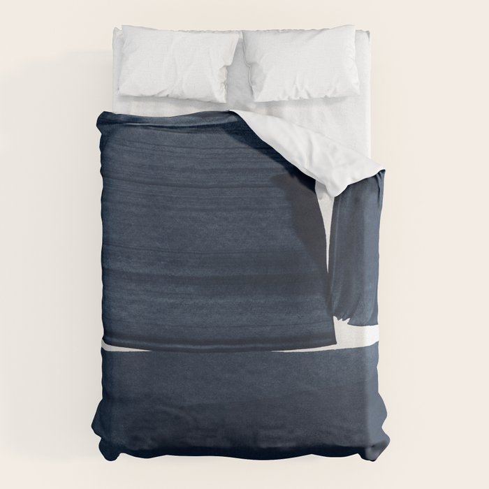 Minimalist Painting Blue I, Navy Decor Duvet Cover Gallery Image 1