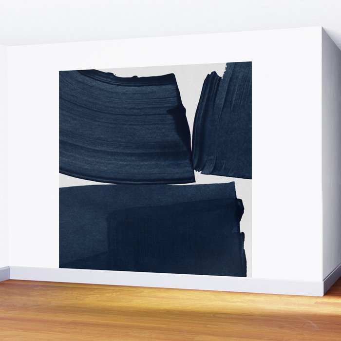 Minimalist Painting Blue I, Navy Decor Wall Mural Gallery Image 2