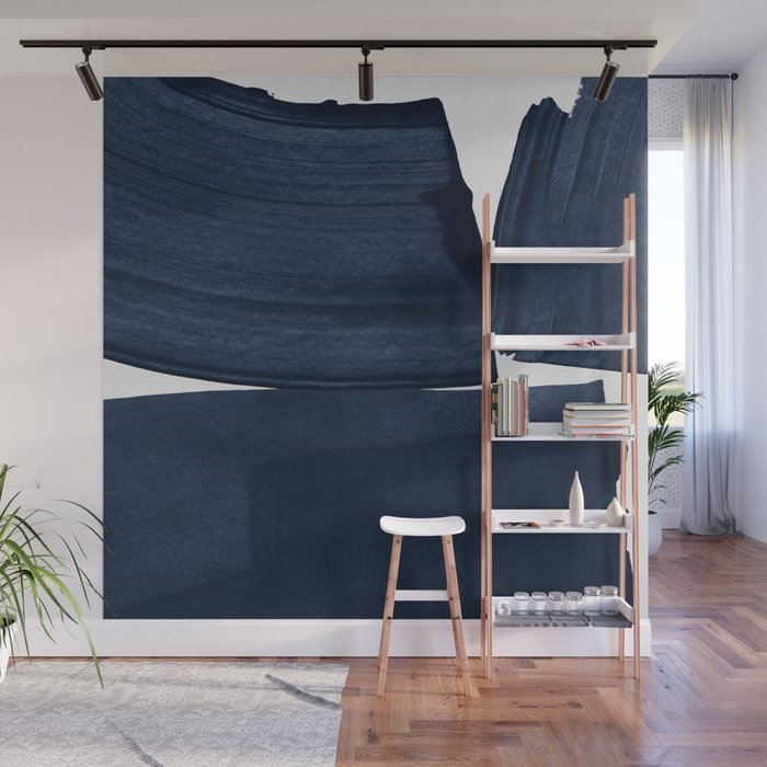 Minimalist Painting Blue I, Navy Decor Wall Mural Gallery Image 1