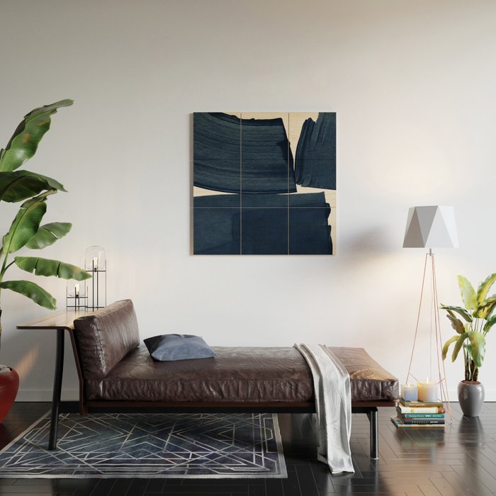 Minimalist Painting Blue I, Navy Decor Wood Wall Art Gallery Image 2