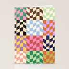 Colorful Checker Patchwork Stationery Card Gallery Image 2