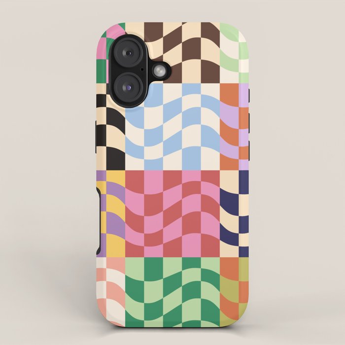 Colorful Checker Patchwork iPhone Case Gallery Image 1