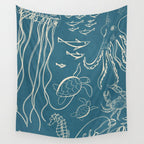 Minimal Sea Life 3 Wall Tapestry Gallery Image 4