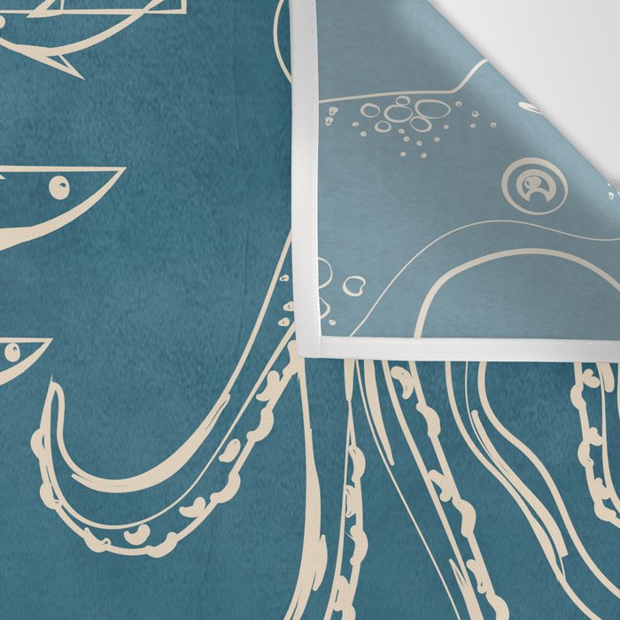 Minimal Sea Life 3 Wall Tapestry Gallery Image 3