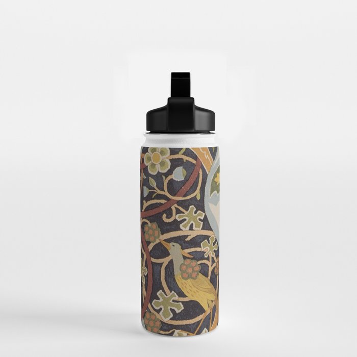 William Morris Vintage Bullerswood Birds Water Bottle Gallery Image 2
