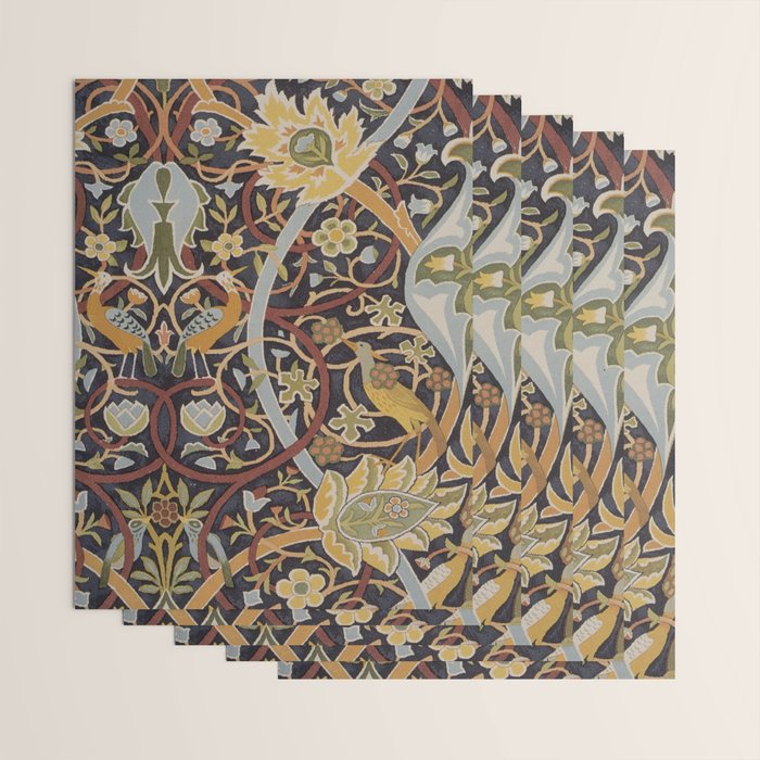 William Morris Vintage Bullerswood Birds Wrapping Paper Gallery Image 3