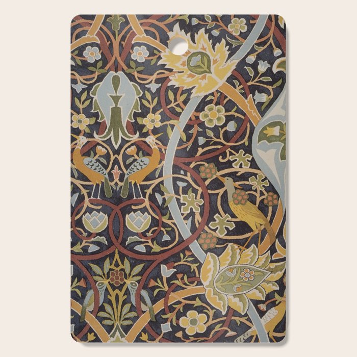 William Morris Vintage Bullerswood Birds Cutting Board Gallery Image 1