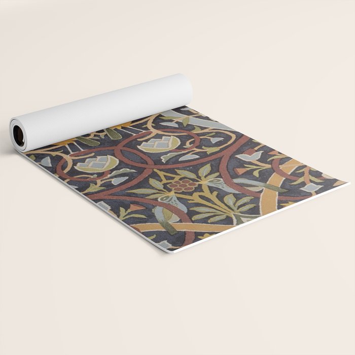 William Morris Vintage Bullerswood Birds Yoga Mat Gallery Image 2